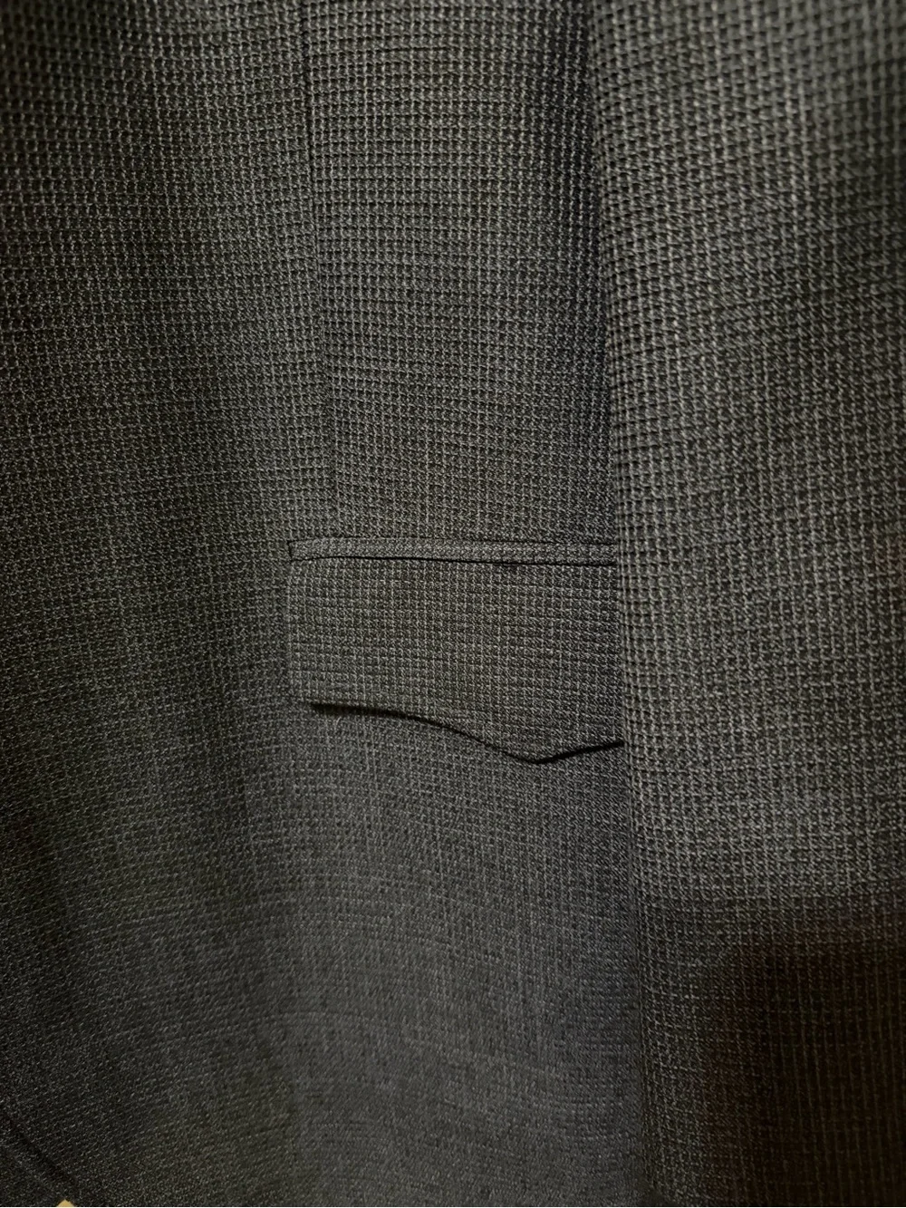 Bar WS western 46l wool/poly blend Mens Navy Textured Blazer euc vintage classic